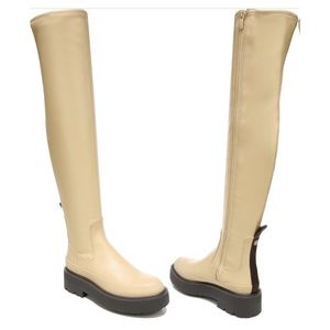 Franco Sarto Womens Janna Crocodile Embossed Over-The-Knee Boots 8 $180.…